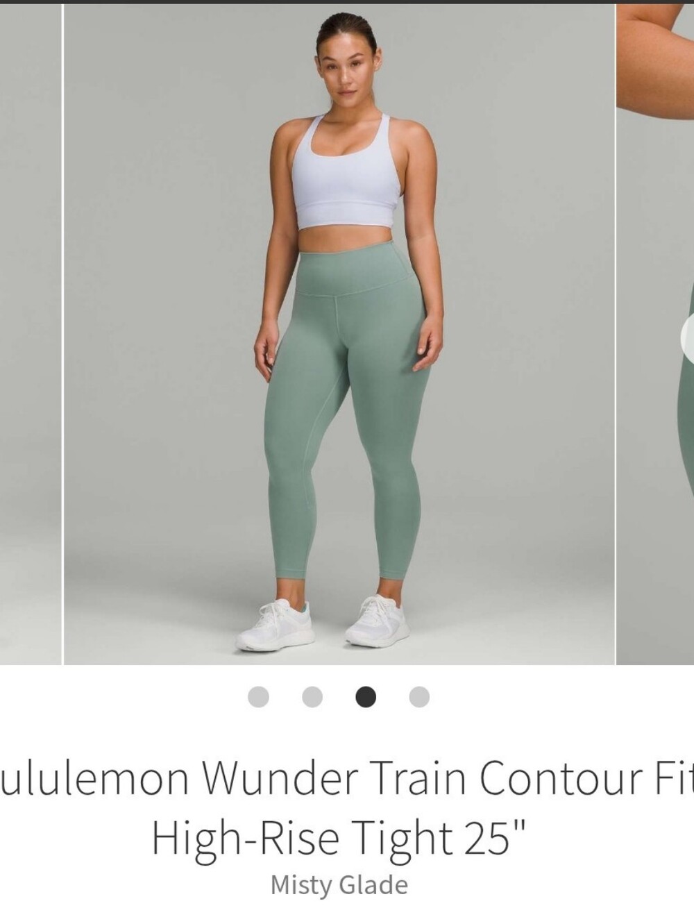 Lululemon Wunder Train Contour Fit High Rise 25" Size 4 Misty Glade